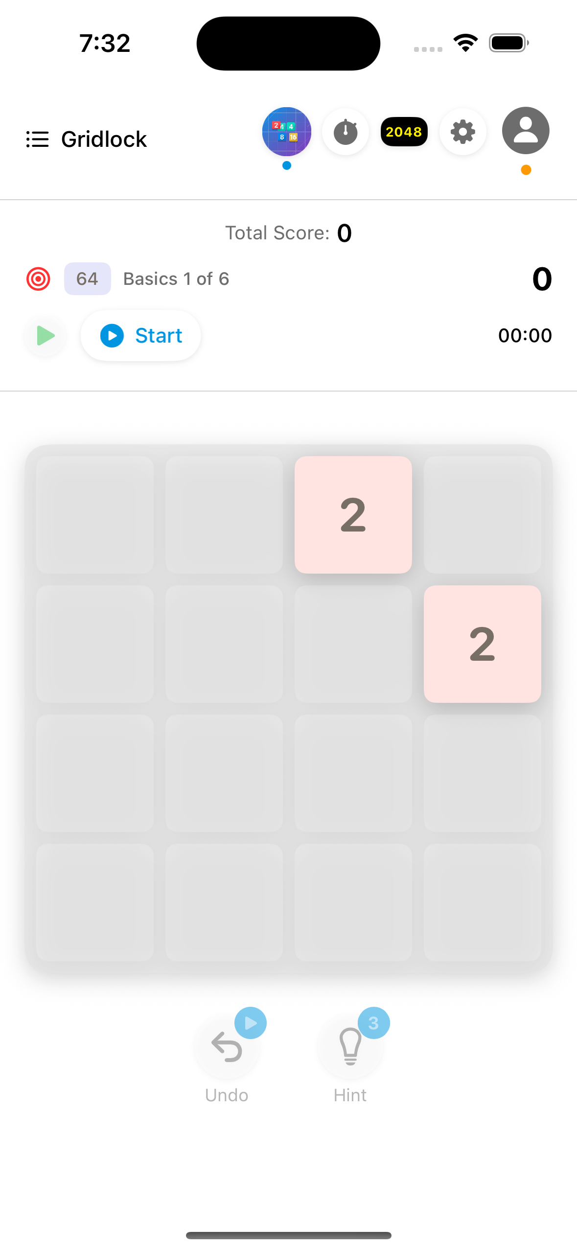 Gridlock App on iPhone